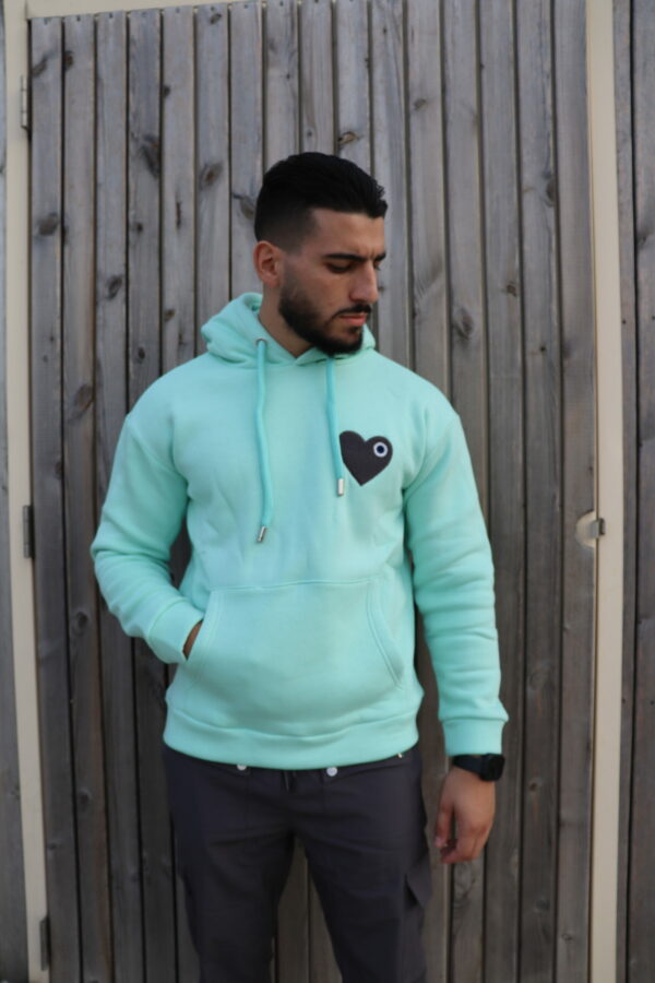 Sweatshirt Menthe Coeur gris homme vetement streetwear